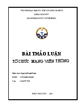 Tiểu luận Tổ chức mạng viễn thông