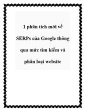 1 phân tích mới về SERPs của Google thông qua mức tìm kiếm và phân loại website