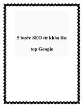 5 bước SEO từ khóa lên top Google