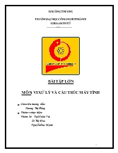Bài tập lớn môn vi xử lý và cấu trúc máy tính