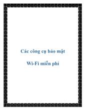 Các công cụ bảo mật Wi-Fi miễn phí