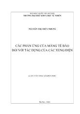 Các phản ứng của màng tế bào đối với tác dụng của các xung điện