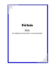 Đề tài Hệ thống quản trị nguồn lực doanh nghiệp