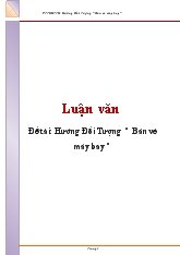 Đề tài Hướng đối tượng “ Bán vé máy bay “