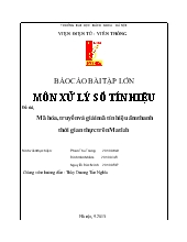 Đề tài Mã hóa, truyền và giải mã tín hiệu âm thanh thời gian thực trên Matlab