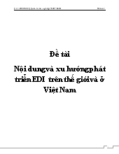 Đề tài Nội dung và xu hướng phát triển EDI trên thế giới và ở Việt Nam