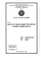 Đề tài Quản lý hàng đợi ứng dụng điều khiển 89C51