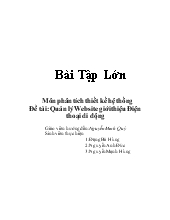 Đề tài : Quản lý Website giới thiệu Điện thoại di động