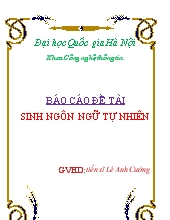 Đề tài Sinh ngôn ngữ tự nhiên