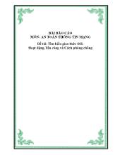 Đề tài Tìm hiểu giao thức SSL Hoạt động,Tấn công và Cách phòng chống