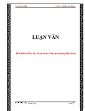 Điều khiển thiết bị và báo trộm -Cháy qua mạng điện thoại