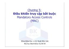 Điều khiển truy cập bắt buộc Mandatory Access Controls (MAC)