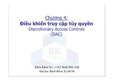 Điều khiển truy cập tùy quyền Discretionary Access Controls (DAC)