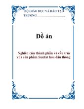 Đồ án Nghiên cứu thành phần và cấu trúc của sản phẩm Sunfat hóa dầu thông