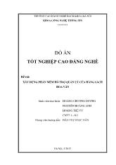 Đồ án Xây dựng phần mềm hỗ trợ quản lý cửa hàng sách hoa văn
