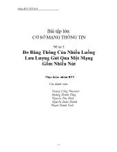 Đo băng thông của nhiều luồng lưu lượng gửi qua một mạng gồm nhiều nút
