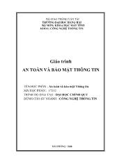 Giáo trình An toàn và bảo mật thông tin