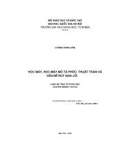 Học máy, học máy mô tảphức: thuật toán và vấn đề rút gọn lỗi