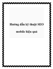 Hướng dẫn kỹ thuật SEO mobile hiệu quả