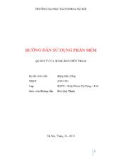 Hướng dẫn sử dụng phần mềm quản lý cửa hàng bán điện thoại