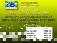 Kỹ thuật lắp đặt một máy tính cá nhân, nhận dạng và lắp đạt các thiết bị phần cứng