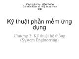 Kỹ thuật phần mềm ứng dụng-Kỹ thuật hệ thống (System Engineering)