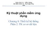 Kỹ thuật phần mềm ứng dụng-Thiết kế hệ thống