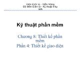 Kỹ thuật phần mềm-Thiết kế giao diện phần mềm