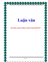 Luận văn Bảo mật, quản lý động và QoS trong Mobile IP
