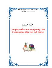 Luận văn Giải pháp điều khiển mạng trong OBS trong phương pháp làm lệch hướng