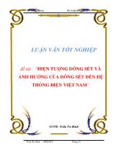 Luận văn Hiện tượng dông sét và ảnh hưởng của dông sét đến hệ thống điện Việt Nam