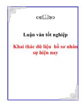 Luận văn Khai thác dữ liệu hồ sơ nhân sự hiện nay
