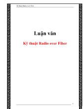 Luận văn Kỹ thuật Radio over Fiber