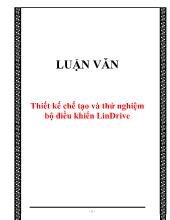 Luận văn Thiết kế chế tạo và thử nghiệm bộ điều khiển LinDrive