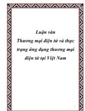 Luận văn Thương mại điện tử và thực trạng ứng dụng thương mại điện tử tại Việt Nam