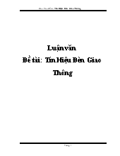 Luận văn Tín hiệu đèn giao thông