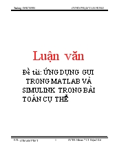 Luận văn Ứng dụng GUI trong matlab và simulink trong bài toán cụ thể