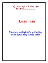 Luận văn Xây dựng mô hình điều khiển động cơ DC servo bằng vi điều khiển