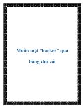 Muôn mặt “hacker” qua bảng chữ cái