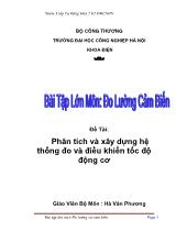 Phân tích và xây dựng hệ thống đo và điều khiển tốc độ động cơ