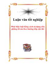 Phát hiện luật bằng cách sử dụng siêu phằng tối ưu theo hướng tiếp cận thô
