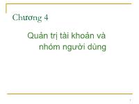 Quản trị tài khoản và nhóm người dùng