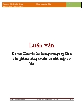 Thiết kế hệ thống cung cấp điện của phân xưởng cơ khí và nhà máy cơ khí