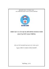 Thiết kế và xây dựng mô hình chỉ báo thời gian tại nút giao thông