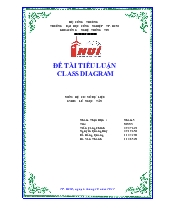 Tiểu luận CLASS DIAGRAM