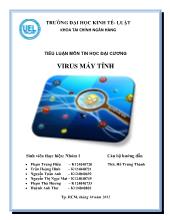 Tiểu luận Môn tin học đại cương virus máy tính