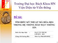 Tìm hiểu kỹ thuật mã hóa Des trong hệ thống bảo mật thông tin