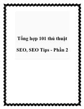Tổng hợp 101 thủ thuật SEO, SEO Tips - Phần 2