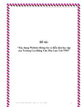 Xây dựng Website thông tin và diễn đàn học tập của Trường Cao Đẳng Văn Thư Lưu Trữ TWI