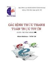 Các hình thức thanh toán trực tuyến